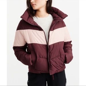 Abercrombie mini colorblock puffer